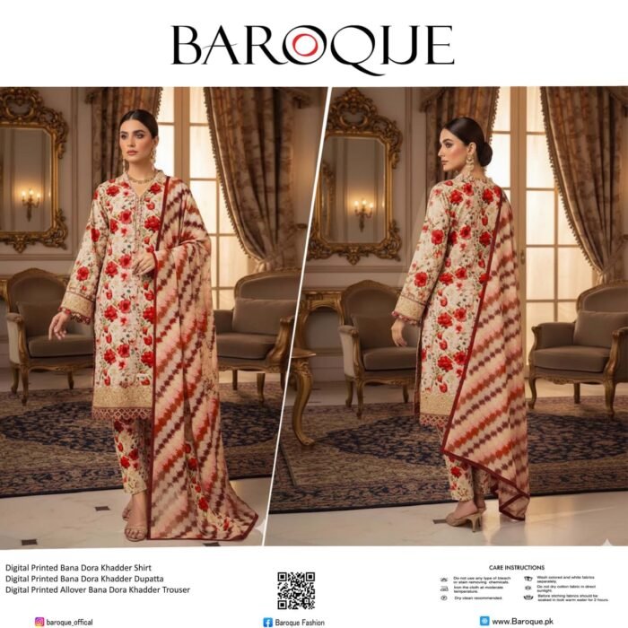 BAROQUE Khaddar 3 Piece #502