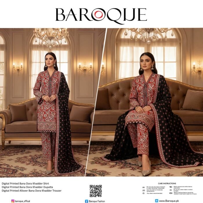 BAROQUE Khaddar 3 Piece #503