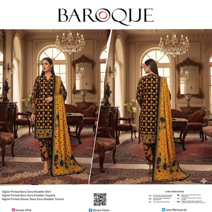 BAROQUE Khaddar 3 Piece #504