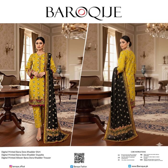 BAROQUE Khaddar 3 Piece #506