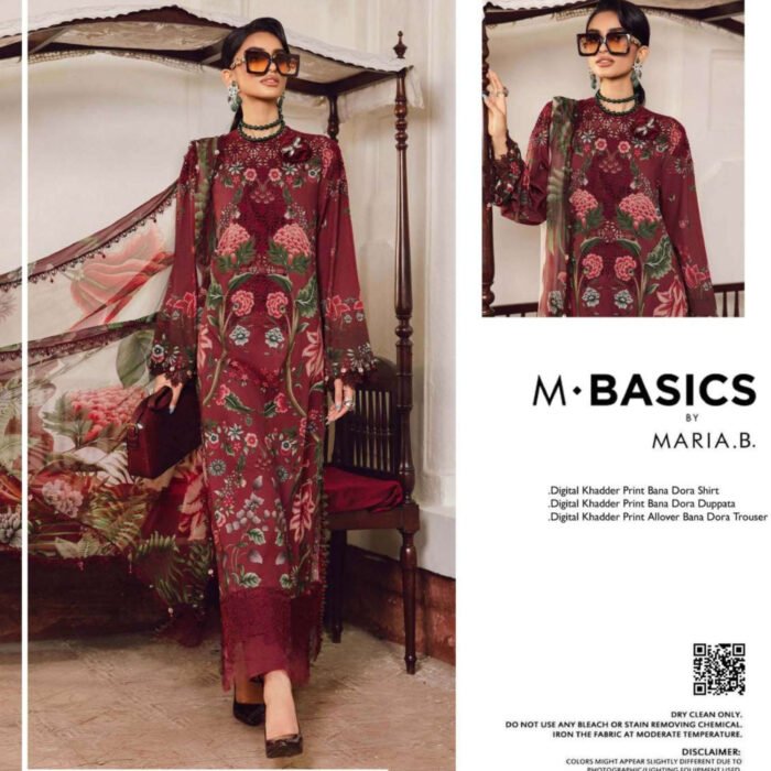 MARIA.B Khaddar 3 Piece #605