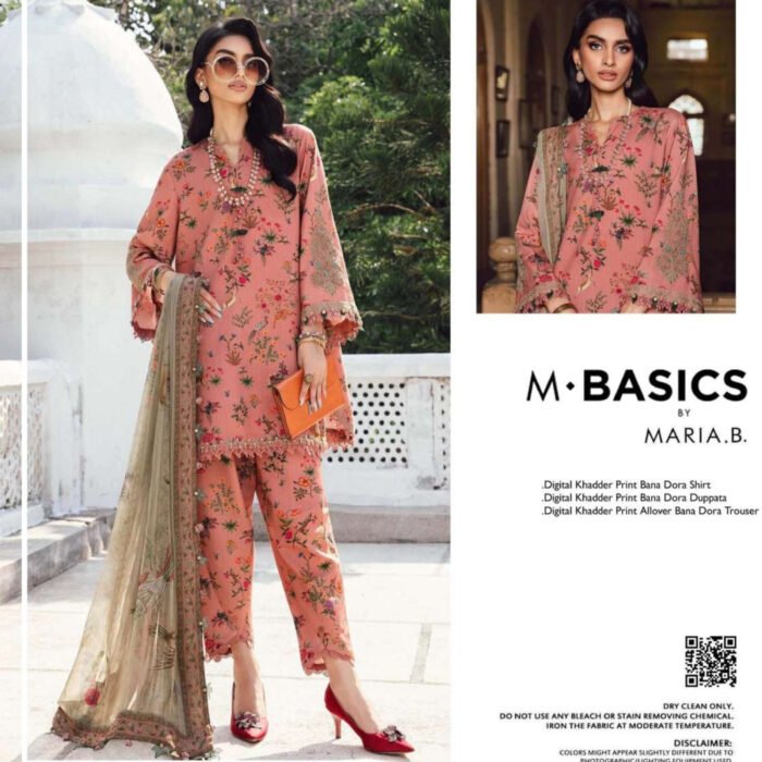 MARIA.B Khaddar 3 Piece #608